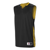 Alleson Adult Single Ply Reversible Jersey 589RSP Outside: BLACK, Inside: GOLD Primary
