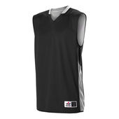 Alleson Adult Single Ply Reversible Jersey 589RSP Outside: BLACK, Inside: WHITE Primary