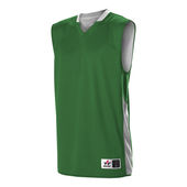 Alleson Adult Single Ply Reversible Jersey 589RSP Outside: KELLY GREEN, Inside: WHITE Primary