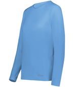 Holloway Ladies Coolcore Essential Long Sleeve Tee 222338 COLUMBIA BLUE Primary