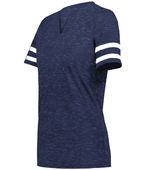 Holloway Girls Monterey Tee 223345 NAVY HEATHER/WHITE Primary