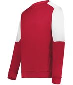 Holloway Momentum Team Fleece Crew 223525 SCARLET/WHITE Primary
