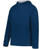 Holloway Youth All-Pro Performance Fleece Hoodie 223680 NAVY HEATHER/SILVER Primary