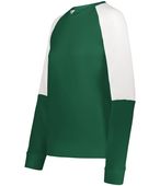 Holloway Ladies Momentum Team Fleece Crew 223725 DARK GREEN/WHITE Primary