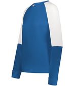 Holloway Ladies Momentum Team Fleece Crew 223725 ROYAL/WHITE Primary