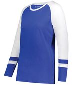 Augusta Girls Fanatic 2.0 Long Sleeve Tee 2918 ROYAL/WHITE Primary