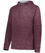 Holloway All-Pro Performance Fleece Hoodie 223580 MAROON HEATHER/SILVER Primary