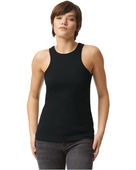American Apparel Ladies' Cvc Racerneck Tank 101CVC BLACK Primary