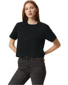 American Apparel Ladies' Fine Jersey Boxy T-Shirt 102AM BLACK Primary