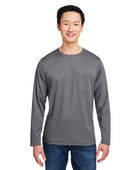 Harriton Unisex Charge Snag And Soil Protect Long-Sleeve T-Shirt M118L DARK CHARCOAL Primary