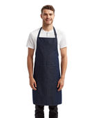 Artisan Collection By Reprime Unisex 'Colours' Sustainable Pocket Bib Apron RP154 INDIGO DENIM Primary