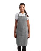 Artisan Collection By Reprime Unisex 'Colours' Sustainable Pocket Bib Apron RP154 GREY DENIM Primary