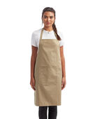 Artisan Collection By Reprime Unisex 'Colours' Sustainable Pocket Bib Apron RP154 KHAKI Primary