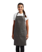 Artisan Collection By Reprime Unisex 'Colours' Sustainable Pocket Bib Apron RP154 DARK GREY Primary
