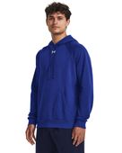 Under Armour Men's Rival Fleece Hoodie 1379757 400 - ROYAL/WHITE Primary
