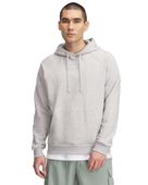 Under Armour Men's Rival Fleece Hoodie 1379757 013 - MOD GRAY LIGHT HEATHER/WHITE Primary