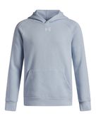 Under Armour Boys' Rival Fleece Hoodie 1379792 453 - BLUE CALM/WHITE Primary