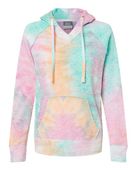 Mv Sport Women's Courtney Burnout V-Notch Hooded Sweatshirt MV-W1162 RAINBOW SORBET Primary