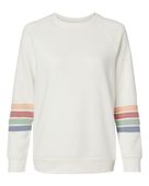 Mv Sport Women's Striped Sleeves Crewneck Sweatshirt MV-W23152