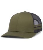 Pacific Headwear Low-Profile Stripe Trucker Cap P115