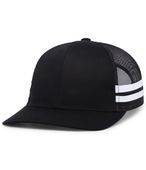 Pacific Headwear Low-Profile Stripe Trucker Cap P115