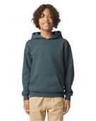 Gildan Youth Softstyle Midweight Fleece Hooded Sweatshirt SF500B DARK HEATHER Primary