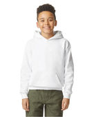 Gildan Youth Softstyle Midweight Fleece Hooded Sweatshirt SF500B WHITE Primary