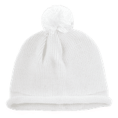 Decky Solid Rollup Beanie W/Pompom 611A