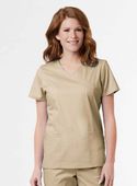 Blossom Signature Ladies Mesh Pocket Mock Wrap Top 2102