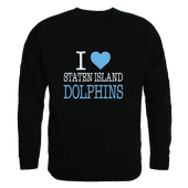 W Republic College Of Staten Island Dolphins I Love Crewneck 552-676