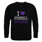W Republic Stonehill College Skyhawks I Love Crewneck 552-730