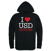 W Republic South Dakota Coyotes I Love Hoodie 553-148 BLACK Primary