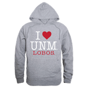 W Republic New Mexico Lobos I Love Hoodie 553-182 HEATHER GREY Primary