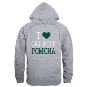 W Republic Cal Poly Pomona Broncos I Love Hoodie 553-201 HEATHER GREY Primary