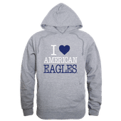 W Republic American University Eagles I Love Hoodie 553-498 HEATHER GREY Primary