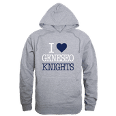 W Republic SUNY Geneseo Knights I Love Hoodie 553-520 HEATHER GREY Primary