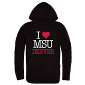 W Republic MSU Denver Roadrunners I Love Hoodie 553-542 BLACK Primary