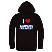 W Republic Sandburg Chargers I Love Hoodie 553-623 BLACK Primary