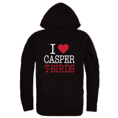 W Republic Casper College Thunderbirds I Love Hoodie 553-625 BLACK Primary