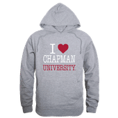 W Republic Chapman University Panthers I Love Hoodie 553-629 HEATHER GREY Primary
