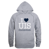 W Republic U Of Illinois Springfield Prairie Stars I Love Hoodie 553-655 HEATHER GREY Primary