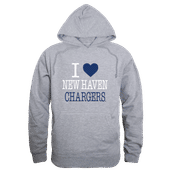 W Republic New Haven Chargers I Love Hoodie 553-663 HEATHER GREY Primary
