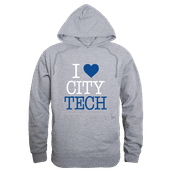 W Republic NY City Tech Yellow Jackets I Love Hoodie 553-664 HEATHER GREY Primary