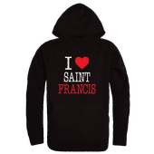 W Republic Saint Francis U Red Flash I Love Hoodie 553-669 BLACK Primary