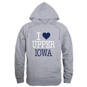 W Republic Upper Iowa Peacocks I Love Hoodie 553-681 HEATHER GREY Primary