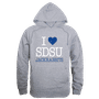 W Republic South Dakota State Jackrabbits I Love Hoodie 553-707 HEATHER GREY Primary