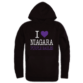 W Republic Niagara University Purple Eagles I Love Hoodie 553-723 BLACK Primary