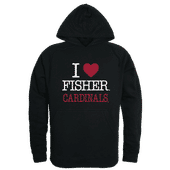 W Republic St. John Fisher Cardinals I Love Hoodie 553-739 BLACK Primary