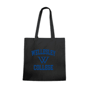 W Republic Wellesley College Blue Institutional Tote Bags Natural 1102-486