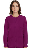 Healing Hands Women's Megan Button Front Solid Scrub Jacket 5500